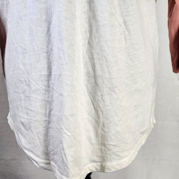 Sweet Claire Oversized Red Orange Yellow Adventure Vibes Rose Gold LS Tee Size M - Picture 12 of 16